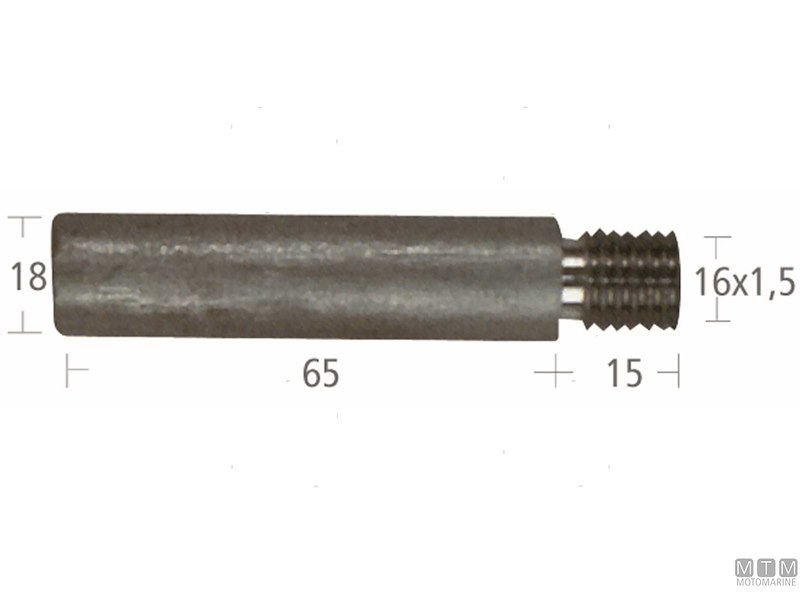 ANODO BARROTTO CUMMINS 18X65MM ZN 
