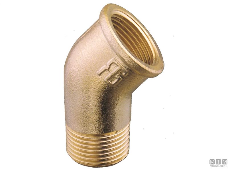 Gomito 45° M-F in Ottone