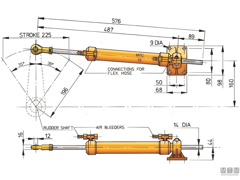 Timoneria Idraulica Vetus MTC72 
