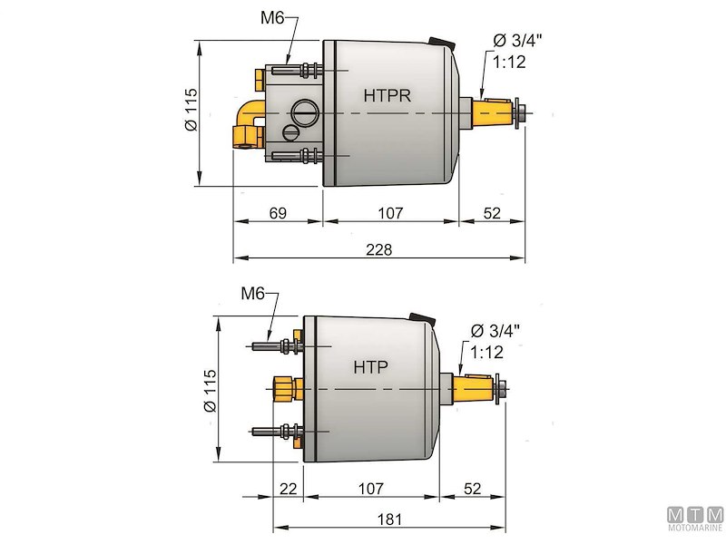 Timoneria Idraulica Vetus MTC125 