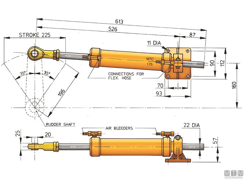 Timoneria Idraulica Vetus MTC175 
