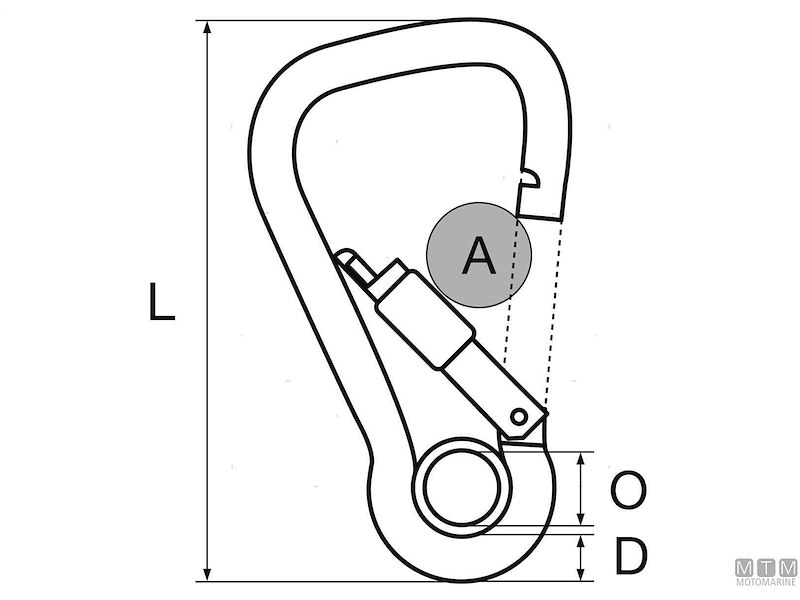 Moschettone Wide Lock Eye 