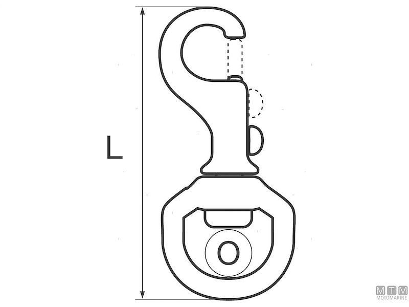 Moschettone Girevole Standard Bolt