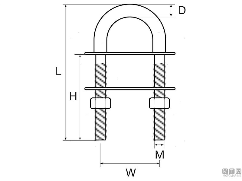 CAVALLOTTO BOLT-WT D9.5MM INOX 