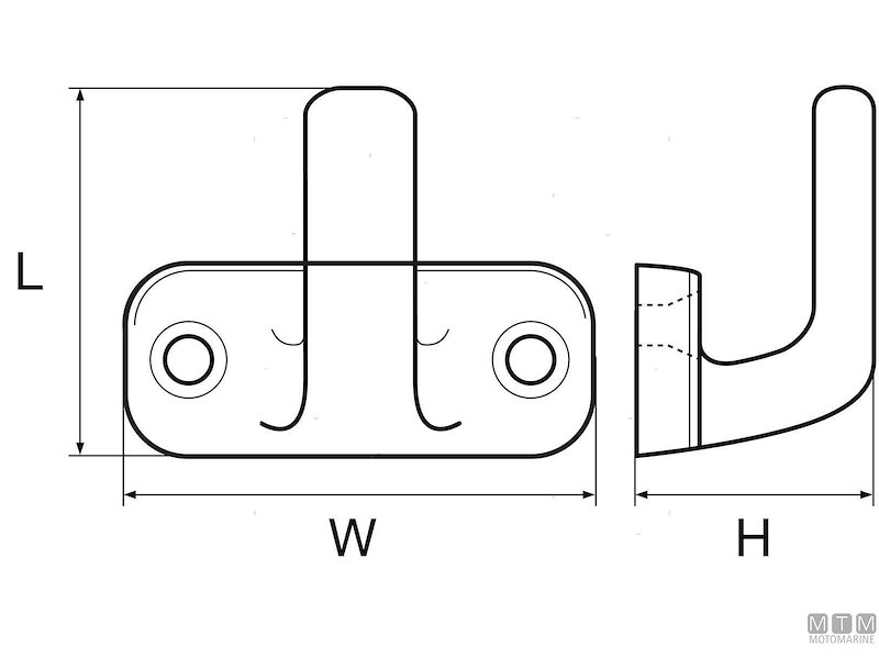 Gancetto Orizzontale in Nylon 