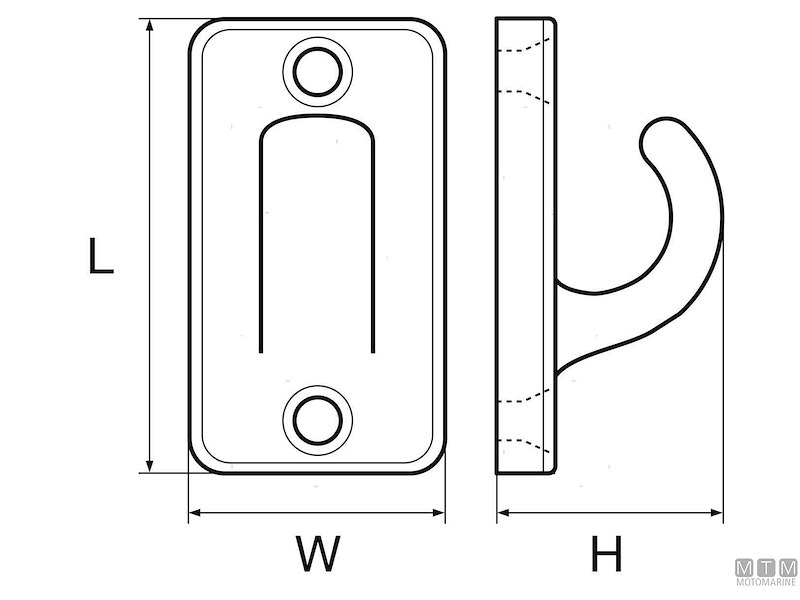 Gancetto Verticale in Nylon