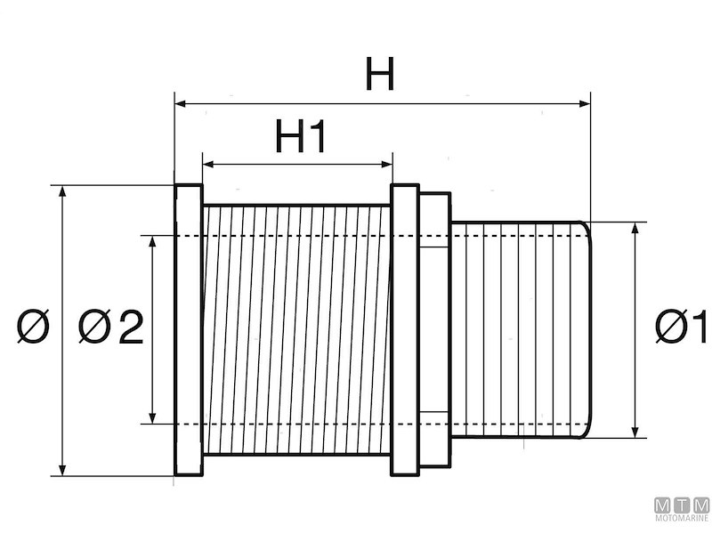 Ombrinale di Scarico Grande Filettato