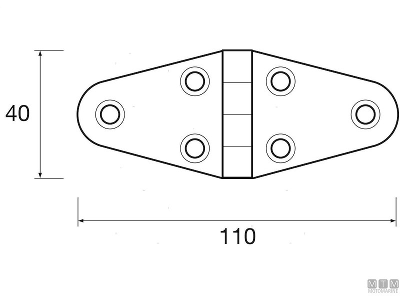 Cerniera Wing 40x110