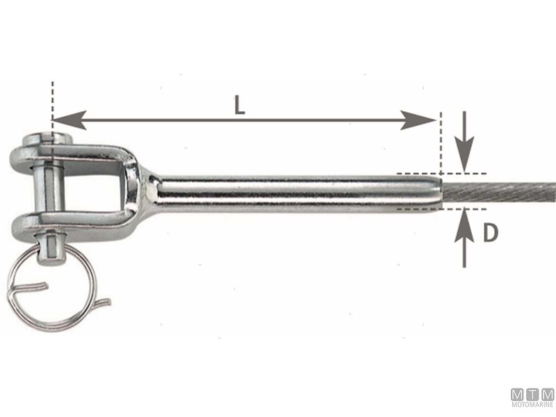 Terminali a Pressare in Acciaio Inox a Forcella