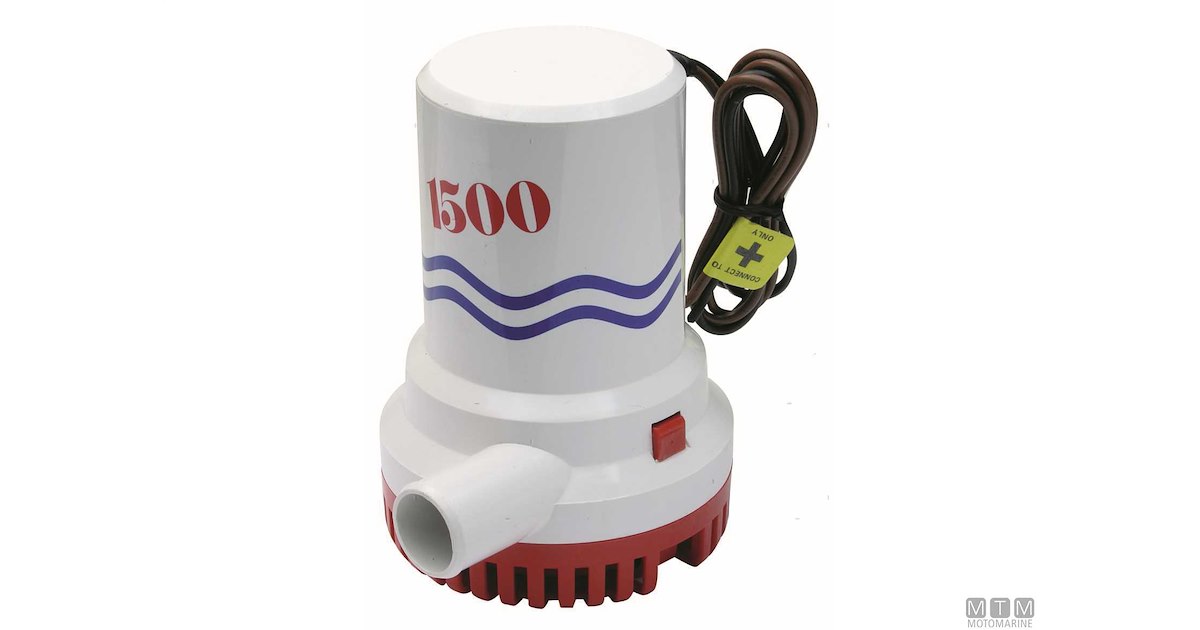 Pompa di Sentina, Pompa di Sentina Non Automatica con Motore Raffreddato Ad Acqua Pompa Ad Acqua Marina Sommergibile per Stagni Piscine Barche Camper (1100 GPH 12V