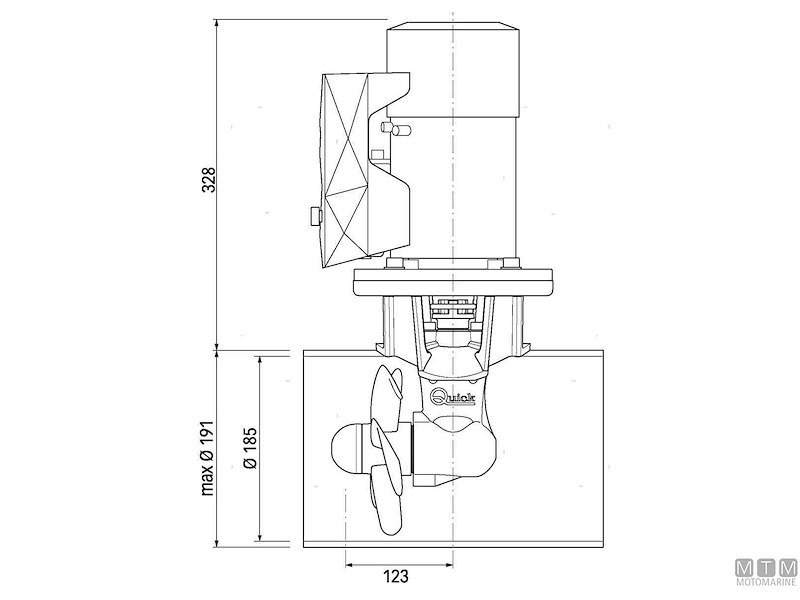 Bow Propeller Quick BTQ185 - 55/75/95 Kgf