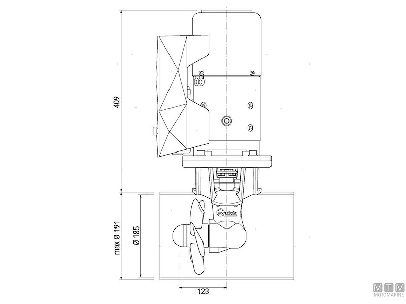 Bow Propeller Quick BTQ185 - 55/75/95 Kgf