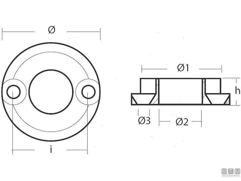 ANODO A COLLARE PER BOW THRUSTER VETUS KGF 25 IN ZINCO 