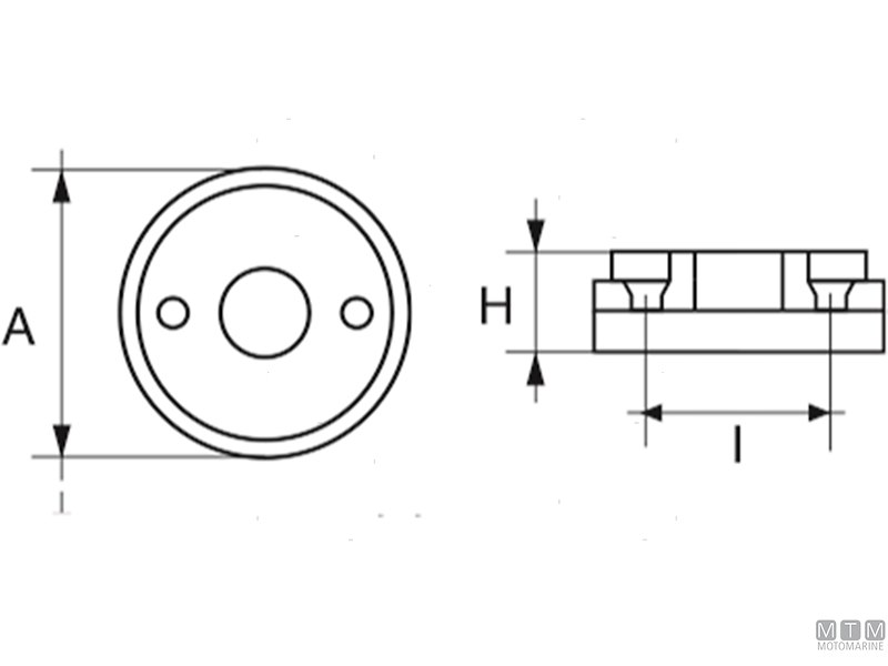 ANODO A COLLARE PER BOW THRUSTER VETUS KGF 35/55 IN ZINCO 