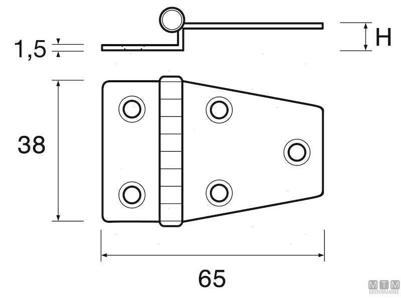 Cerniera Offset Long