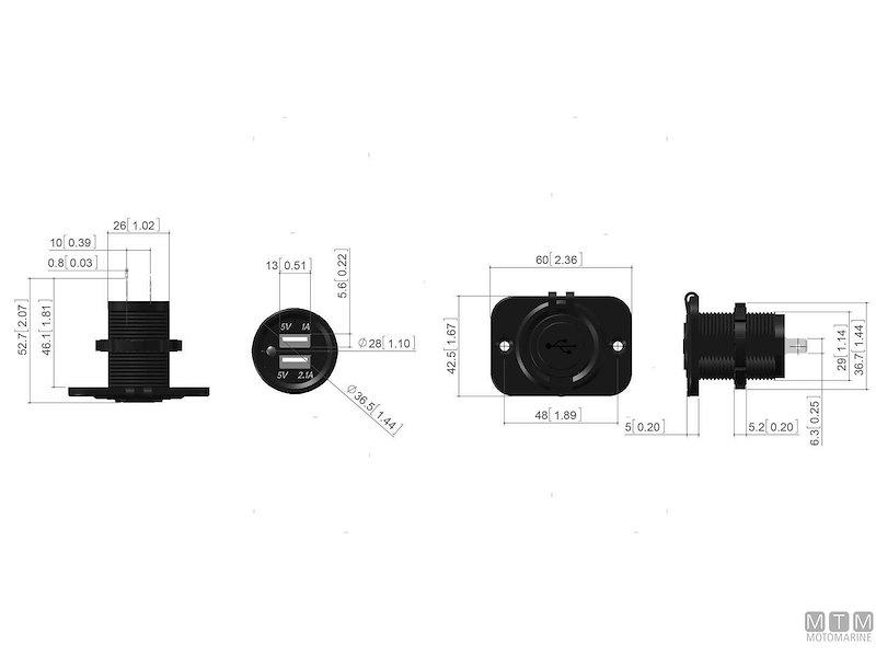 PRESA DUAL USB 