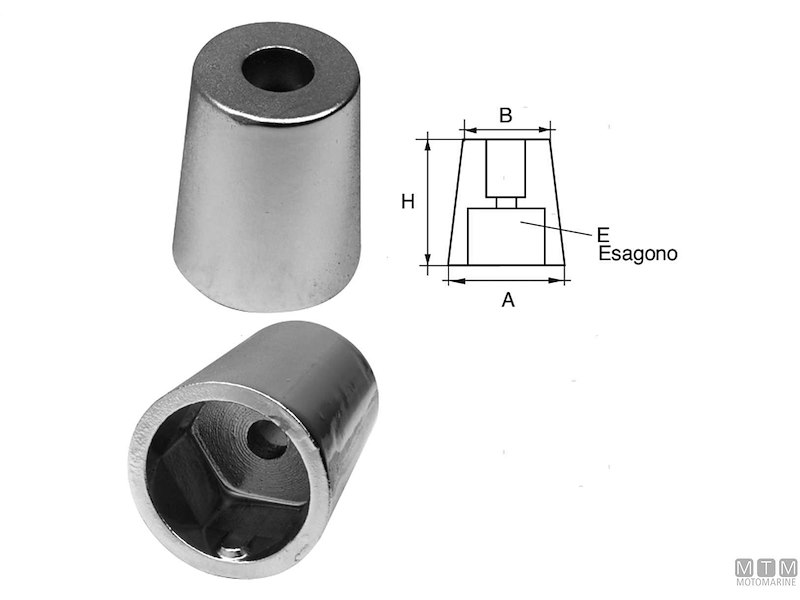 Anodi in Alluminio a Ogiva Hex