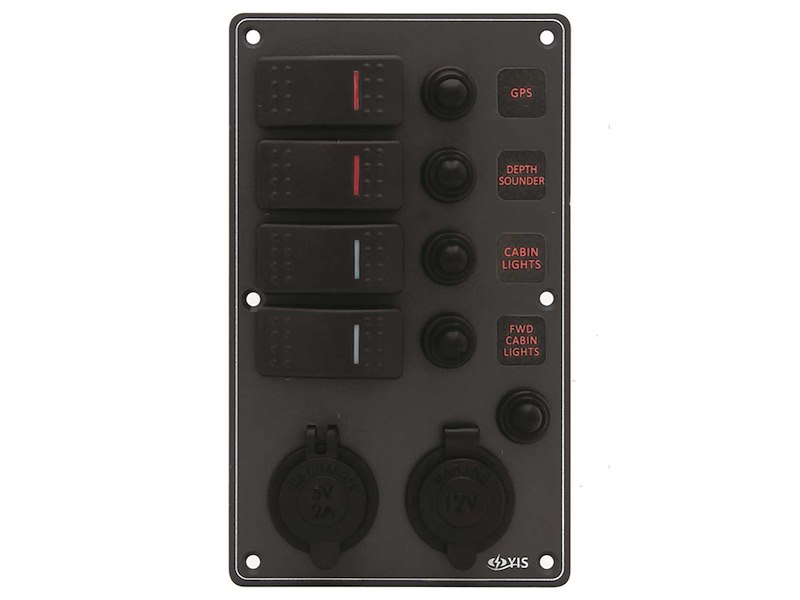 Pannelli C7-IP66 Socket Black con Interruttori Basculanti Impermeabili