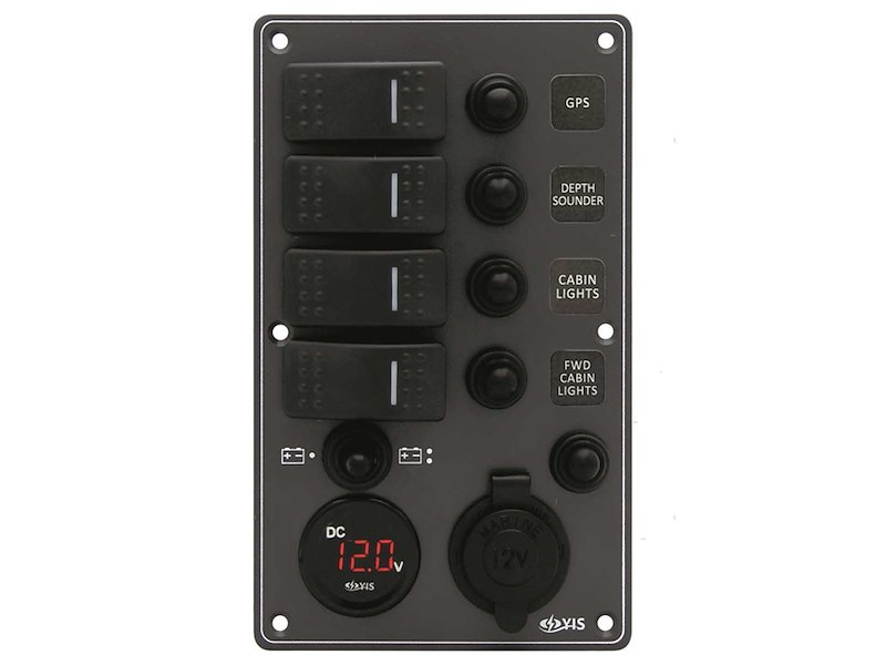 Pannelli C7-IP66 Socket Black con Interruttori Basculanti Impermeabili
