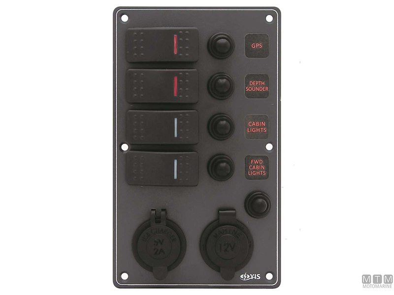 Pannelli C7-IP66 Socket Black con Interruttori Basculanti Impermeabili