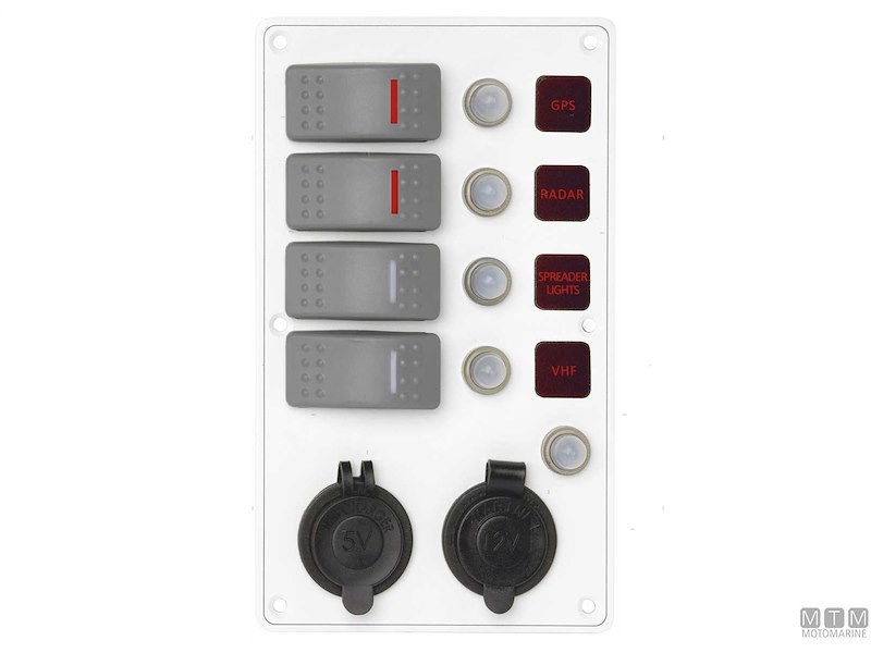 Pannelli C7-IP66 Socket White con Interruttori Basculanti Impermeabili