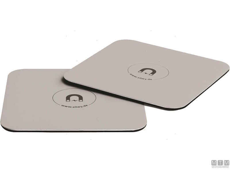 Set 2 Sottobicchieri Metallici per Bicchieri Magnetici