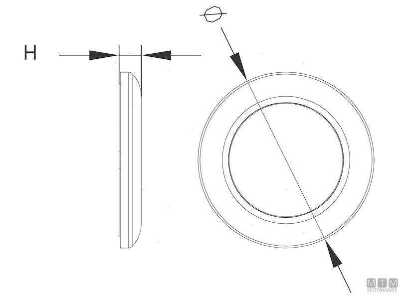 LUCE LED TOP 12V IP67  D72MM PL 