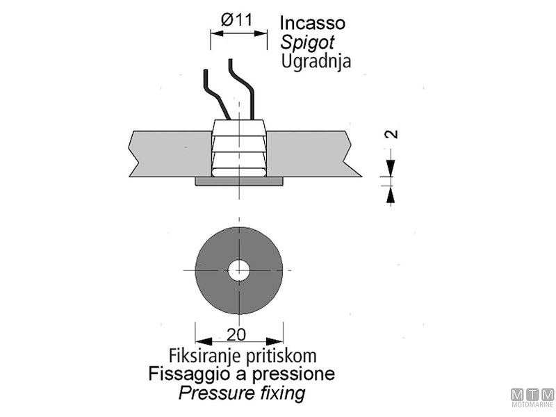 Luce di Cortesia Apus-R LED
