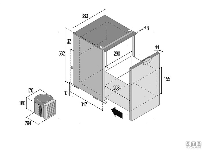 Frigoriferi Vitrifrigo a Cassetto con Unità Refrigerante Esterna
