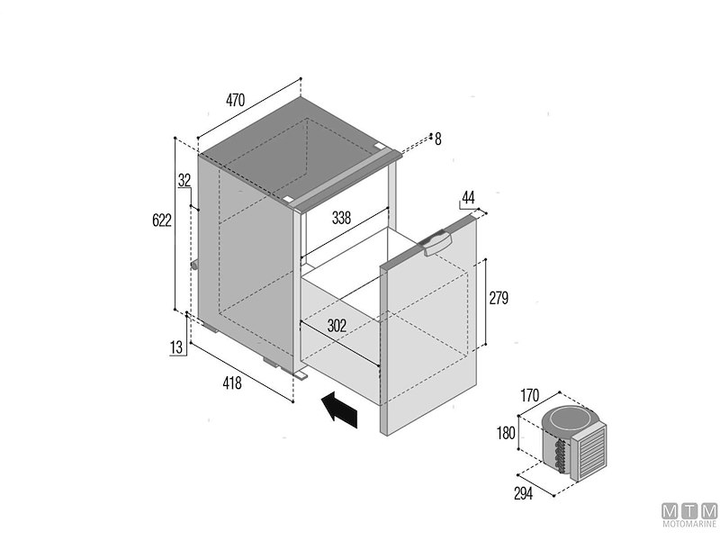 Frigoriferi Vitrifrigo a Cassetto con Unità Refrigerante Esterna
