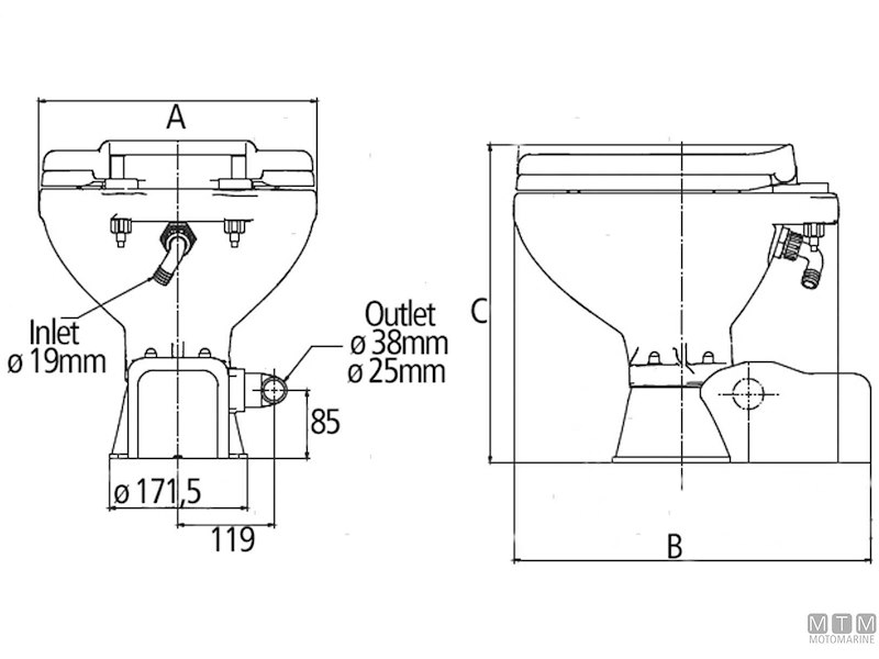 WC - Toilet Elettrica Johnson AquaT Standard