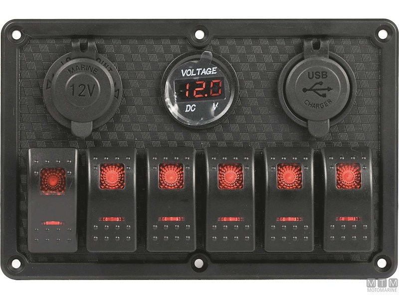 Pannello Redtech con Interruttori Basculanti e Fusibili