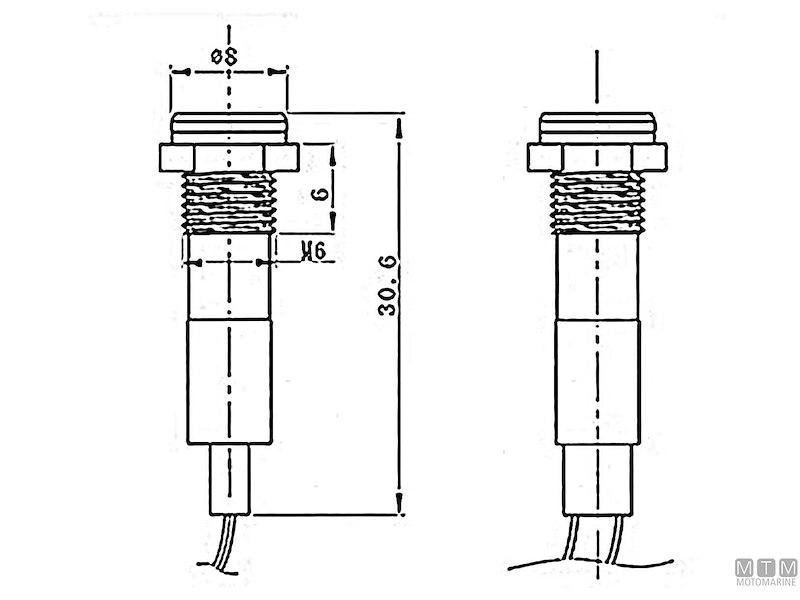 Spie LED OC 6MM 12V