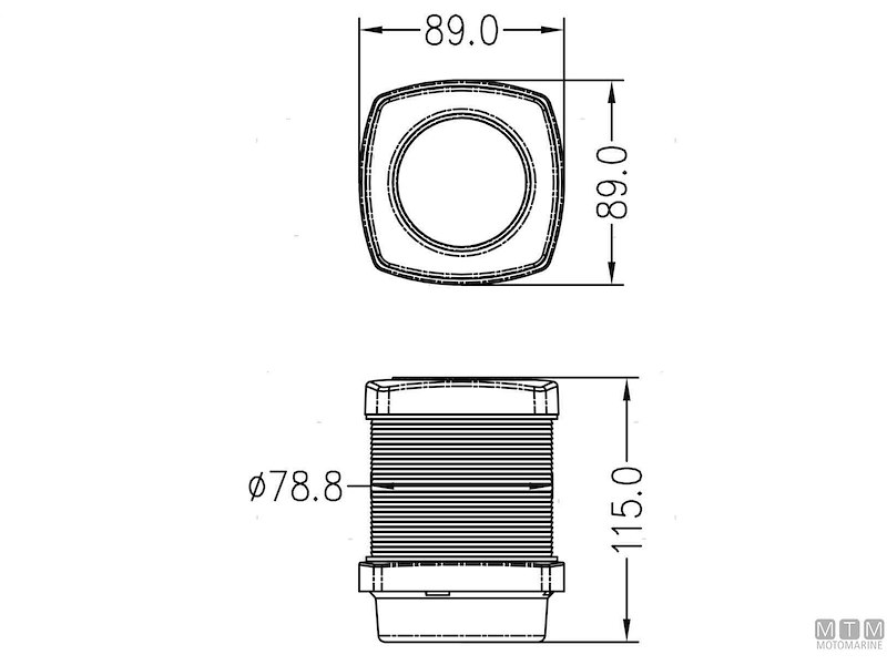 FANALE LED TRICOLORE 12V 360° 