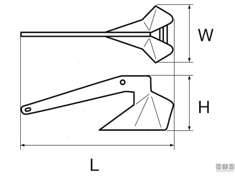 Ancora Orca in Acciaio Zincato
