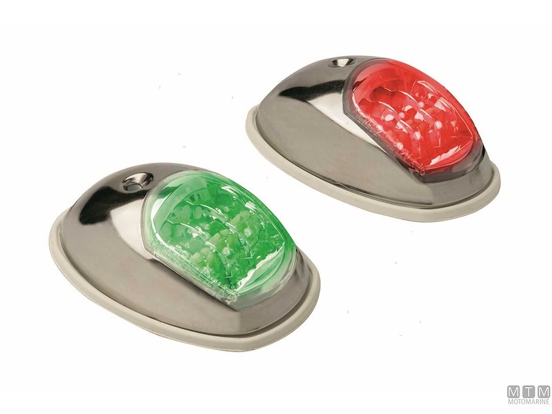 FANALI COLREG ROSSO+VERDE INOX 