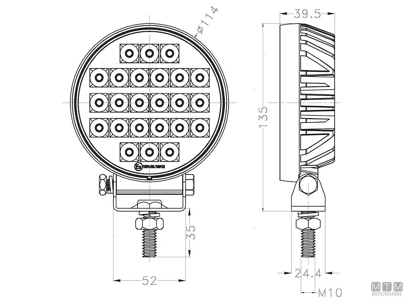 Faretto LED da Coperta e Pozzetto S-line D110 24W Flood