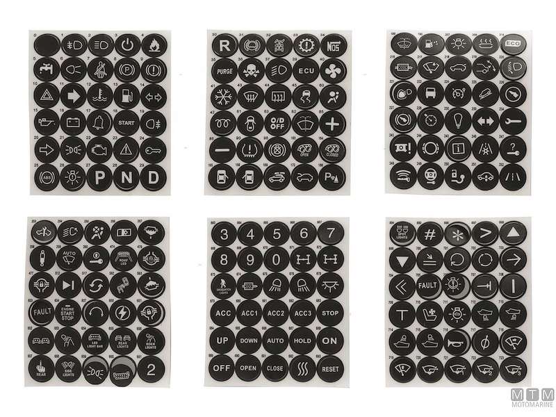 Interruttore Inox a Filo LED con Etichette