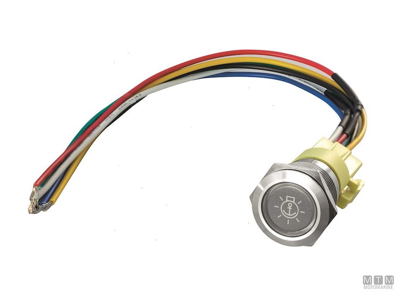 Interruttore Inox a Filo LED con Etichette