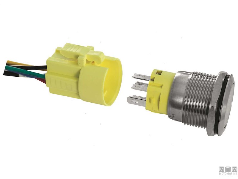 Interruttore Inox a Filo LED con Etichette