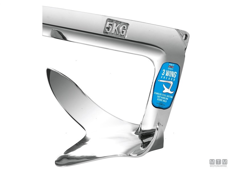 Ancora 3-Wing in Acciaio Inox