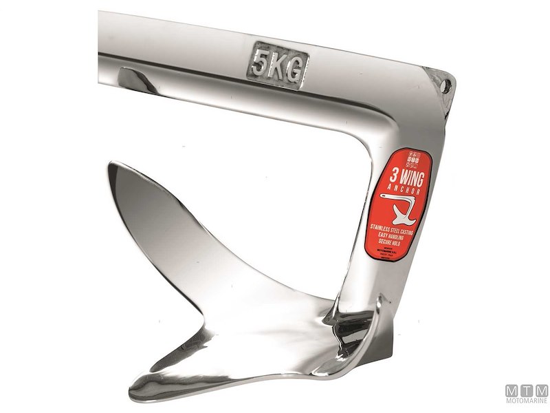 Ancora 3-Wing in Acciaio Inox