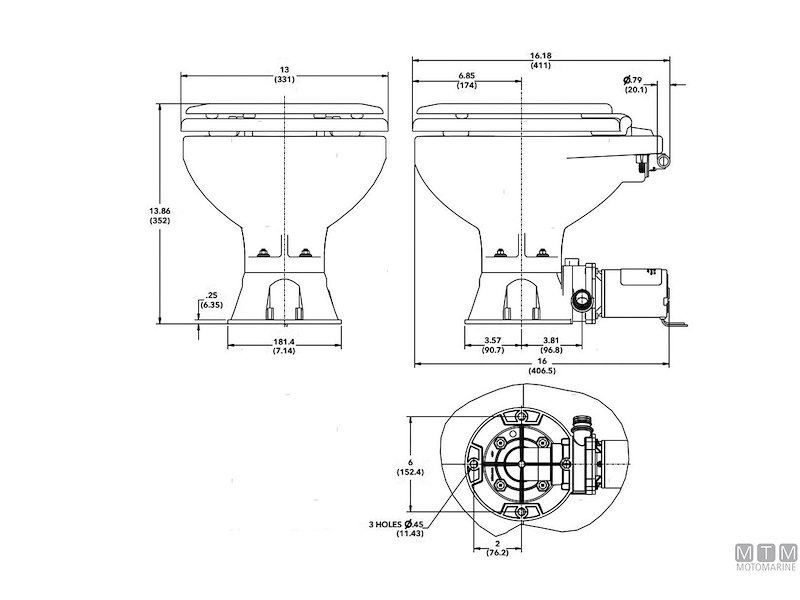 WC - Toilet Elettrica Jabsco Quiet E2