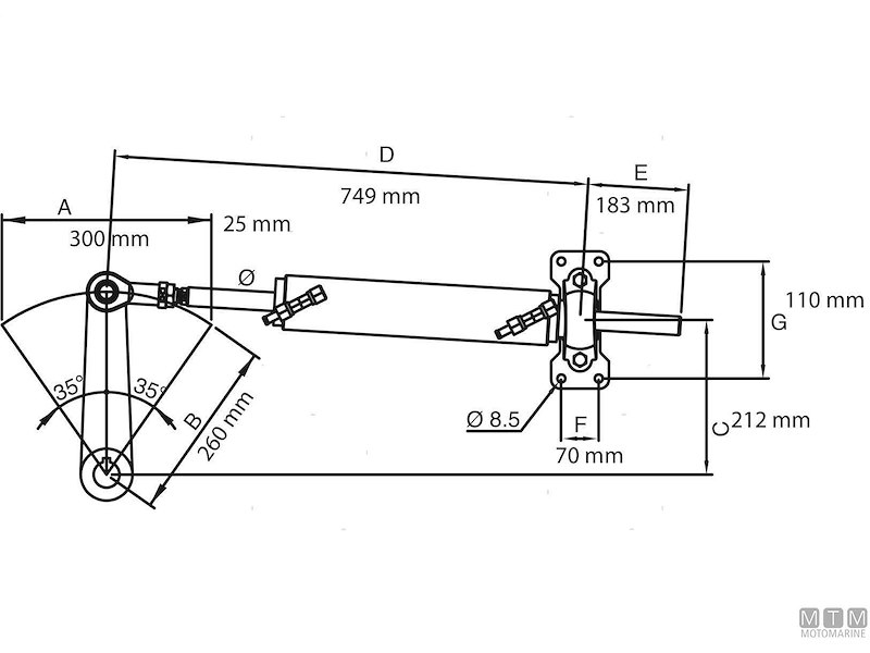 Timoneria Idraulica Ultraflex UC442 