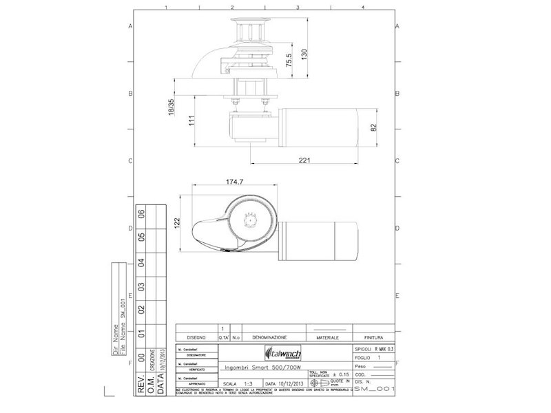 Verricelli Salpa Ancora Italwinch Smart 500W 12V 