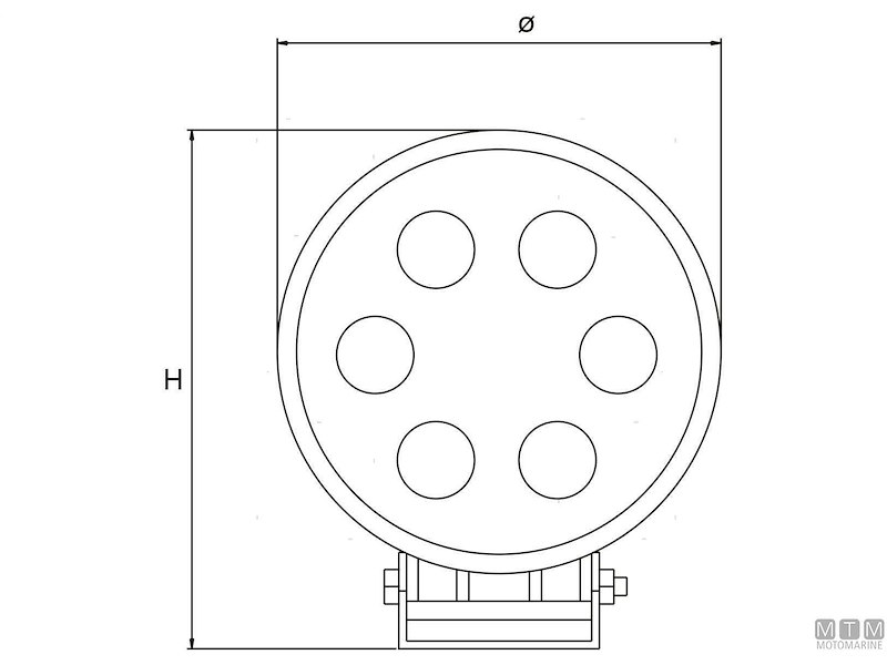 FARO COPERTA LED 12/24V D115 1500LM SPT 