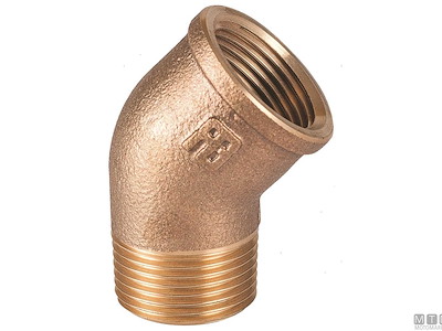 Gomito 45° M-F in Bronzo