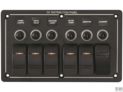 Pannello Aluminum Black con Interruttori Basculanti e Valvole