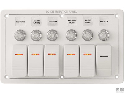 Pannello Aluminum White con Interruttori Basculanti e Valvole