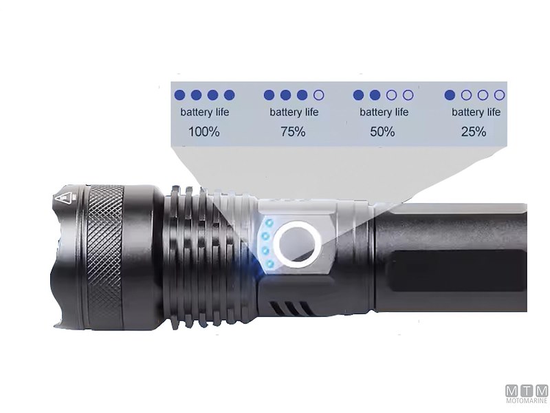 TORCIA RICARICABILE LED WATERPROOF 